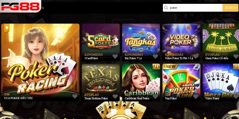 Bài Poker PG88 – Tựa Game Online Kinh Điển Nhất Làng Bạc 1 Toàn cảnh về game bài Poker PG88